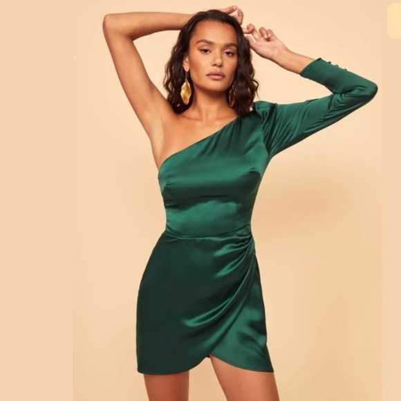 Reformation Emerald Hyperion Dress Size 4 - Picture 3 of 15
